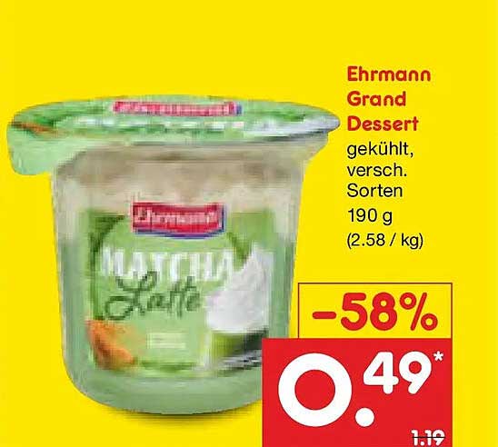 Ehrmann Grand Dessert gekühlt, versch. Sorten 190 g