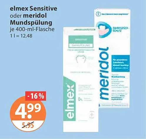 elmex Sensitive oder meridol Mundspülung