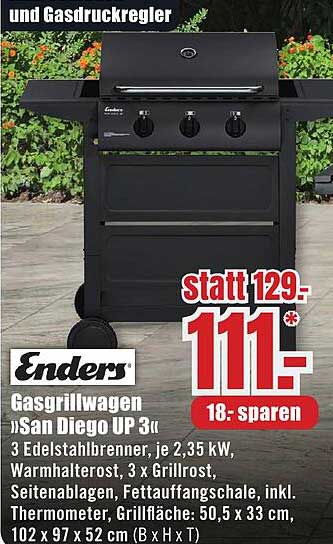 Enders Gasgrillwagen »San Diego UP 3«