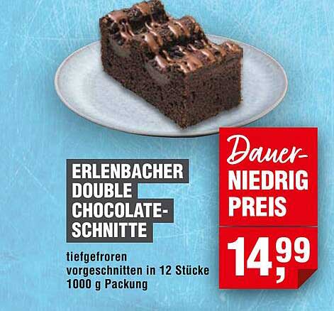 ERLENBACHER DOUBLE CHOCOLATE-SCHNITTE