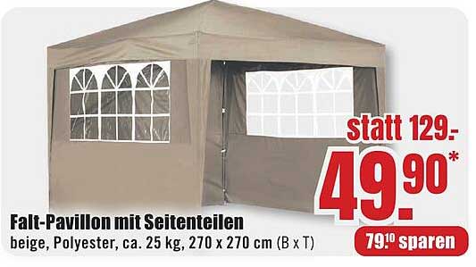 Falt-Pavillon mit Seitenteilen
