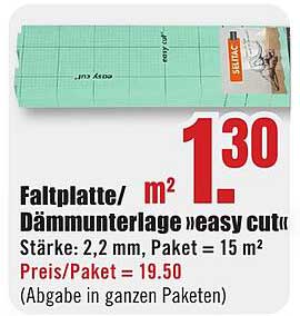 Faltplatte / Dämmunterlage "easy cut"
