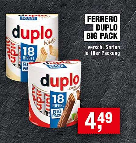 FERRERO DUPLO BIG PACK versch. Sorten je 18er Packung