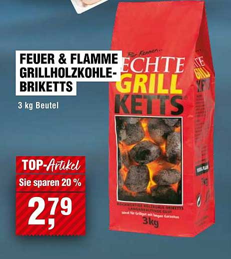 FEUER & FLAMME GRILLHOLZKOHLE-BRIKETTS