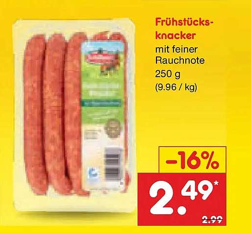 Frühstücks-knacker mit feiner Rauchnote 250 g