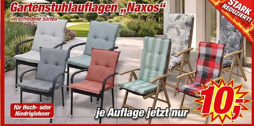 Gartenstuhlauflagen „Naxos“