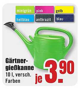 Gärtner- gieβkanne 10 l, versch. Farben