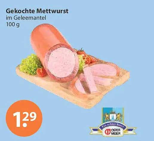 Gekochte Mettwurst im Geleemantel 100 g