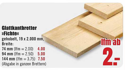 Glattkantbretter »Fichte«