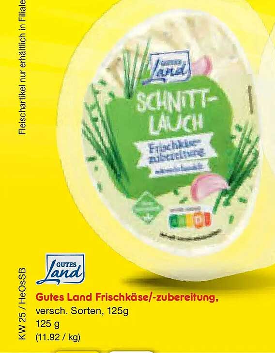 Gutes Land Frischkäse/-zubereitung, versch. Sorten, 125g