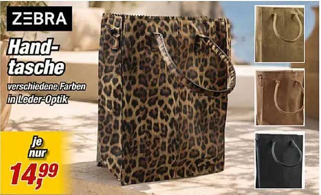 Handtasche verschiedene Farben in Leder-Optik