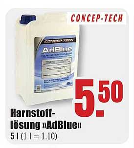 Harnstofflösung »AdBlue« 5 l (1 l = 1.10)