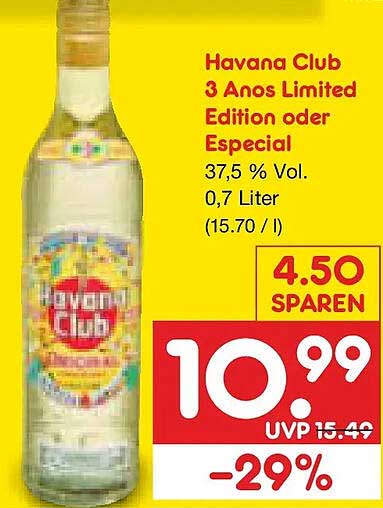 Havana Club 3 Anos Limited Edition oder Especial