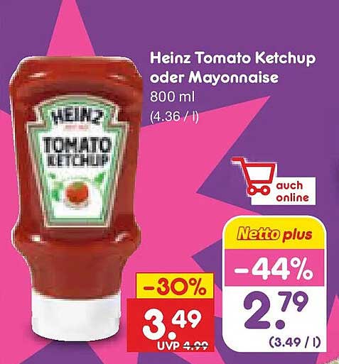 Heinz Tomato Ketchup oder Mayonnaise