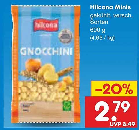 Hilcona Minis gekühlt, versch. Sorten 600 g