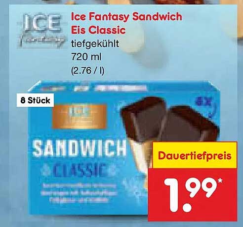 Ice Fantasy Sandwich Eis Classic
