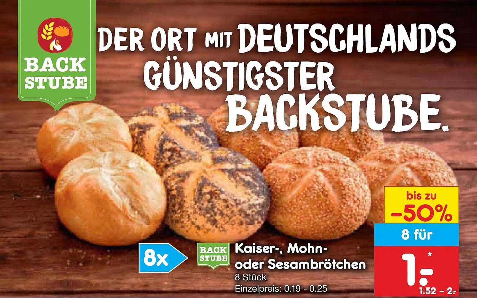 Kaiser-, Mohn- oder Sesambrötchen