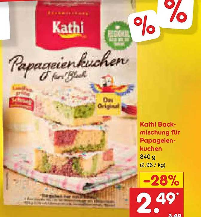 Kathi Backmischung für Papageienkuchen