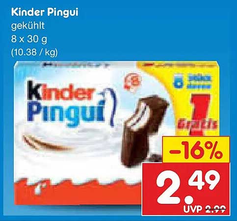 Kinder Pingui gekühlt 8 x 30 g