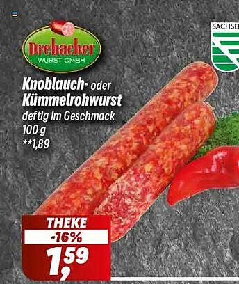 Knoblauch- oder Kümmelrohwurst