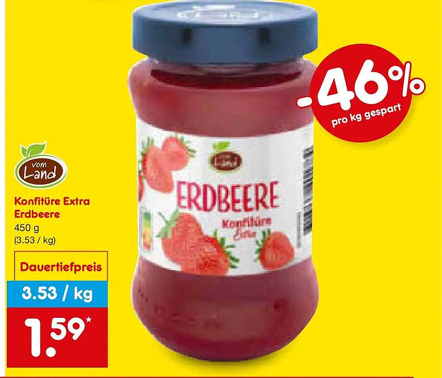 Konfitüre Extra Erdbeere 450 g