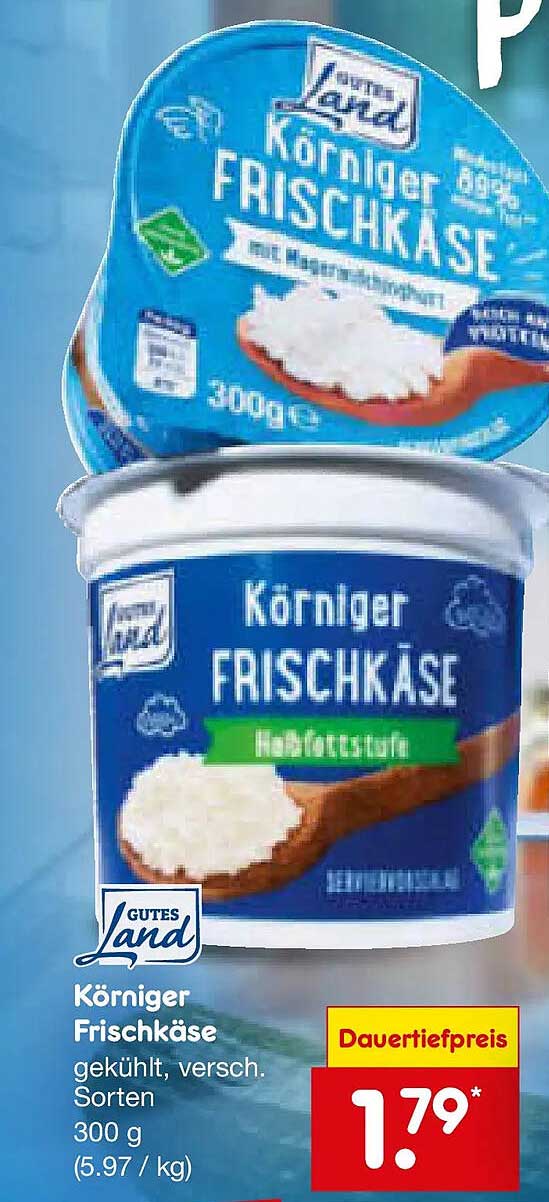 Körniger Frischkäse gekühlt, versch. Sorten 300 g