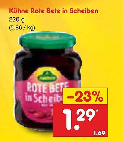 Kühne Rote Bete in Scheiben