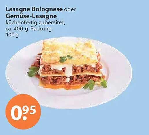 Lasagne Bolognese oder Gemüse-Lasagne