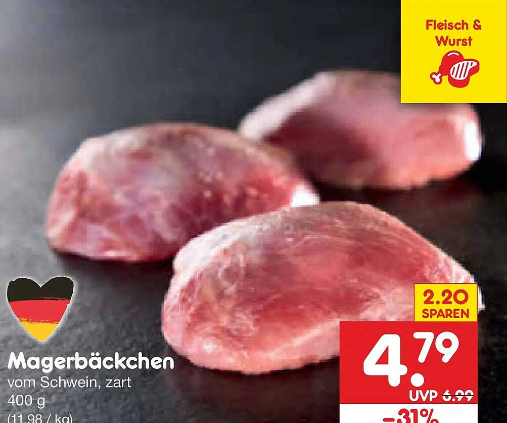 Magerbäckchen vom Schwein, zart 400 g