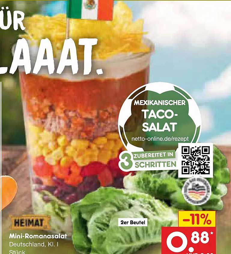Mini-Romanasalat Deutschland, Kl. I Stück