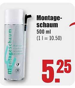 Montage-schaum 500 ml (1 l = 10.50)
