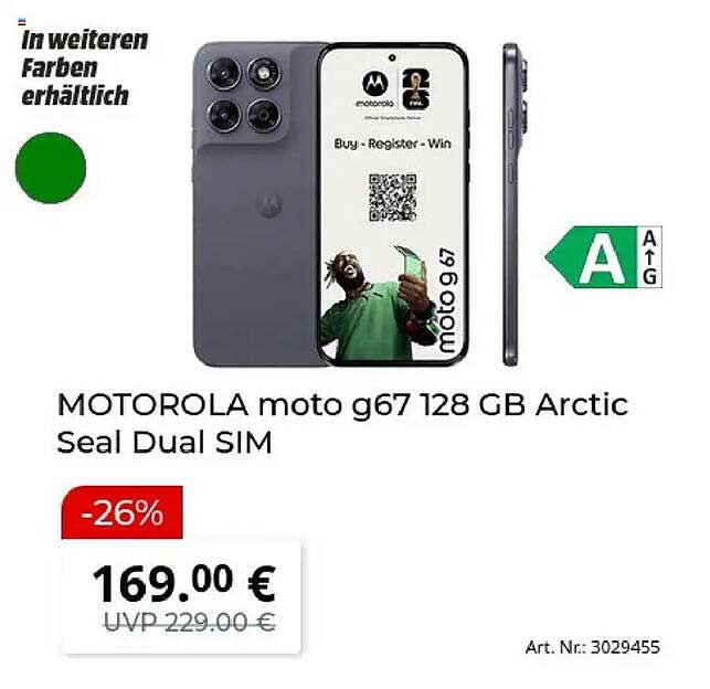MOTOROLA moto g67 128 GB Arctic Seal Dual SIM