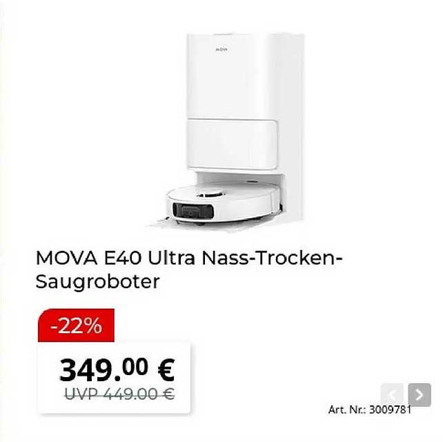MOVA E40 Ultra Nass-Trocken-Saugroboter