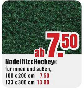 Nadelfilz »Hockey« für innen und außen, 100 x 200 cm, 133 x 300 cm