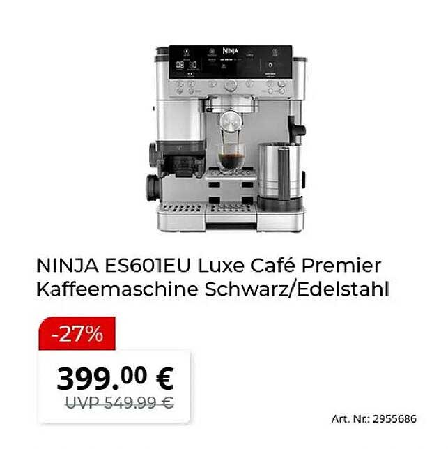 NINJA ES601EU Luxe Café Premier Kaffeemaschine Schwarz/Edelstahl