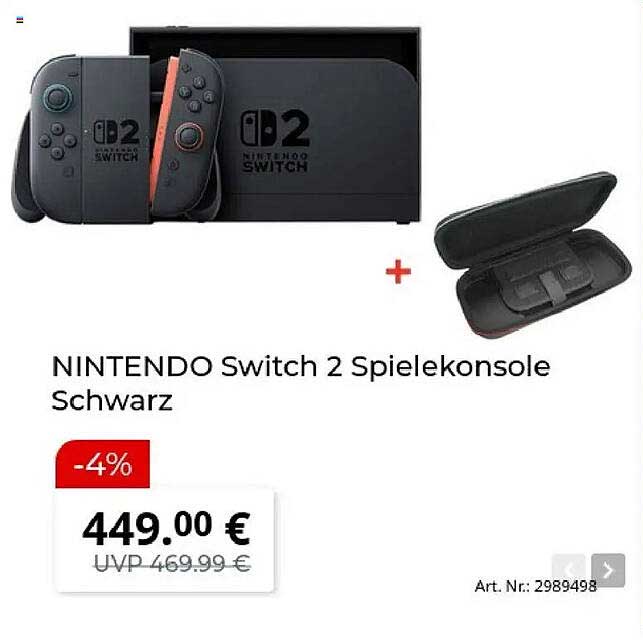 NINTENDO Switch 2 Spielekonsole Schwarz