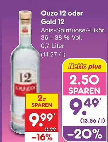 Ouzo 12 oder Gold 12