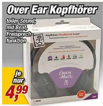 Over Ear Kopfhörer toller Sound, mit Beat, Freisprechfunktion