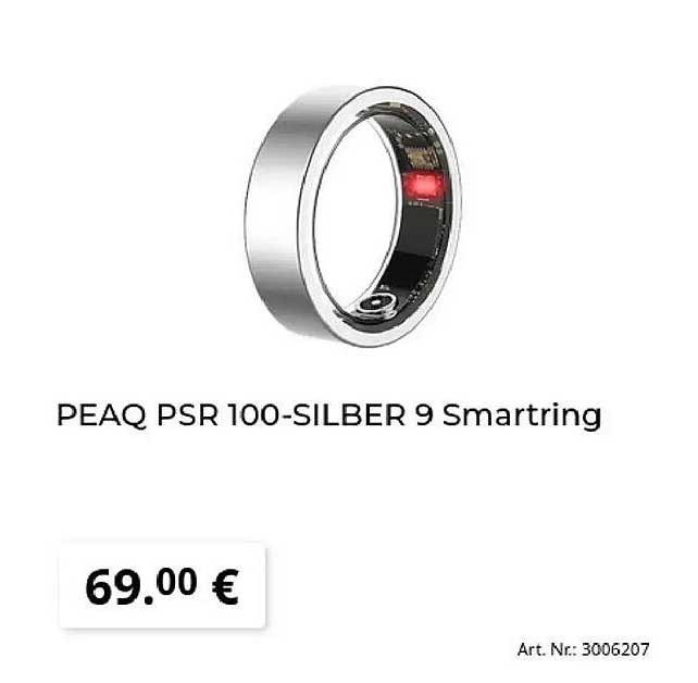 PEAQ PSR 100-SILBER 9 Smartring