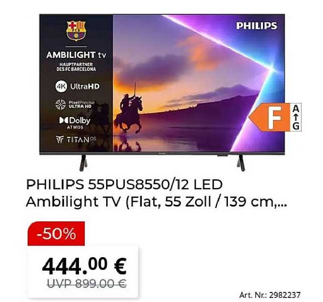 PHILIPS 55PUS8550/12 LED Ambilight TV (Flat, 55 Zoll /139 cm,...
