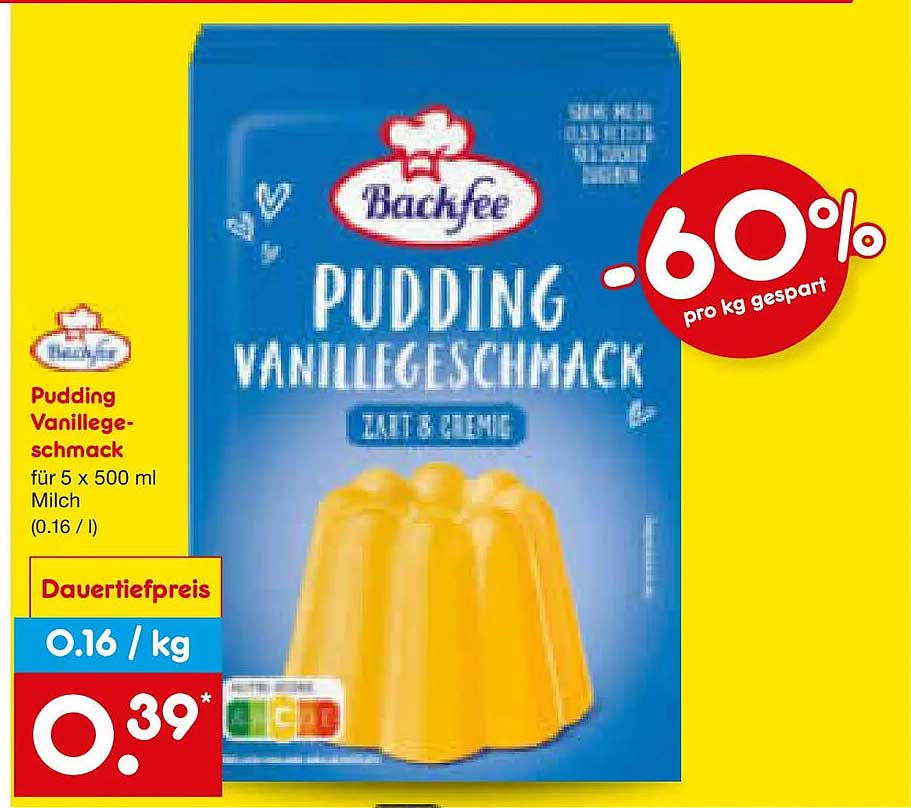 Pudding Vanillegeschmack