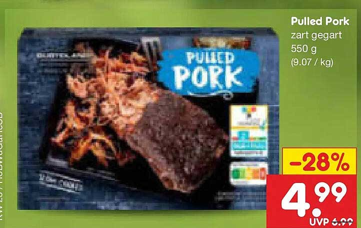 Pulled Pork zart gegart 550 g (9.07 / kg)
