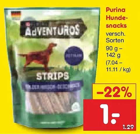 Purina Hundesnacks versch. Sorten 90 g – 142 g