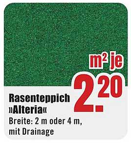 Rasenteppich „Alteria“ Breite: 2 m oder 4 m, mit Drainage
