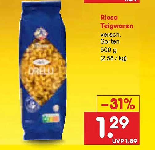 Riesa Teigwaren versch. Sorten 500 g