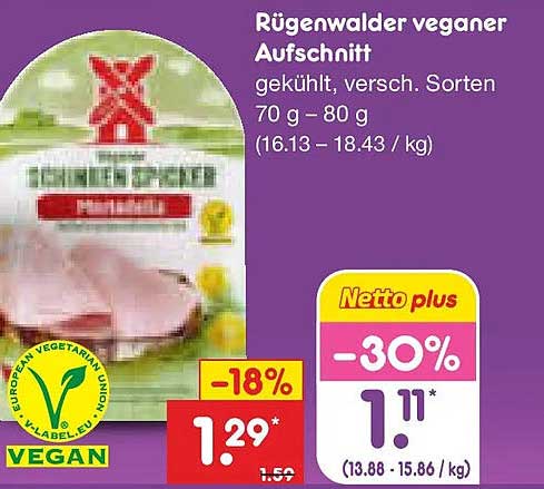 Rügenwalder veganer Aufschnitt