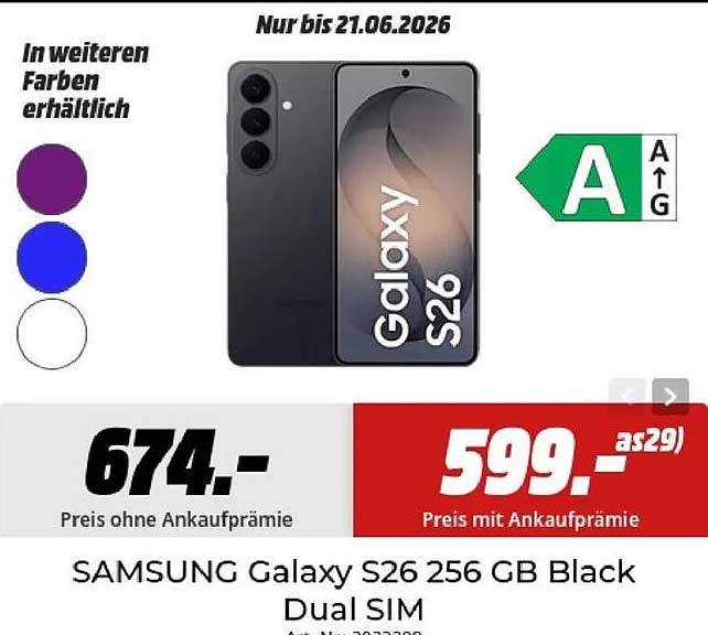 SAMSUNG Galaxy S26 256 GB Black Dual SIM