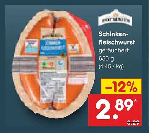 Schinken-fleischwurst geräuchert 650 g