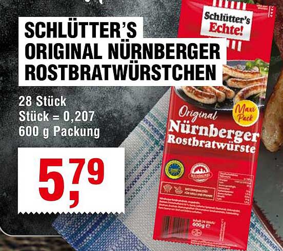 SCHLÜTTER’S ORIGINAL NÜRNBERGER ROSTBRATWÜRSTCHEN