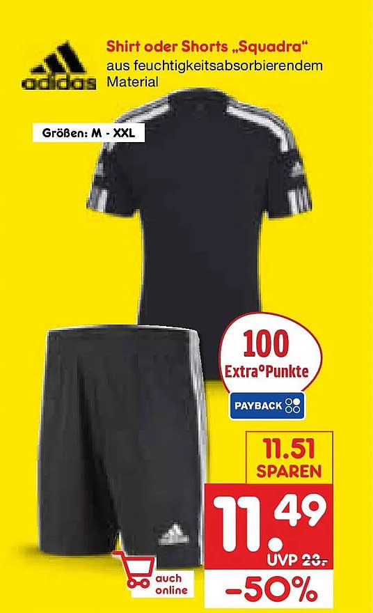 Shirt oder Shorts „Squadra“ aus feuchtigkeitsabsorbierendem Material